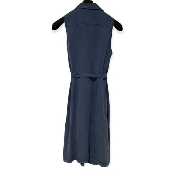 Mary McFadden Blue Denim Button Down Sleeveless Dress Size Large - Picture 2 of 3
